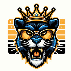 panther head mascot logo , roaring panther head , panther logo , angry panther , panther head