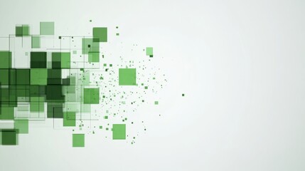 Obraz premium Vibrant green abstract wallpaper with swirling line patterns and geometric shapes.