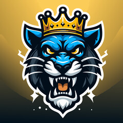panther head mascot logo , roaring panther head , panther logo , angry panther , panther head