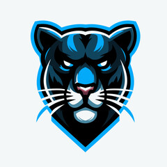 panther head mascot logo , roaring panther head , panther logo , angry panther , panther head