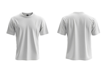Elegant White T-Shirt Mockup Realistic Front and Back Perspectives