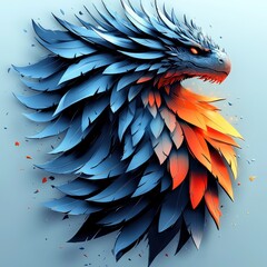 Obraz premium Abstract Dragon Feathers