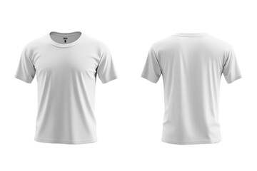 Front and Back Realistic Mockup for Plain White T-Shirts
