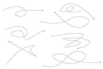 Set of dashed line arrows	
