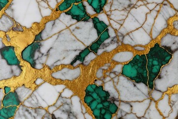 Contemporary Green Marbled Paper Effect..
