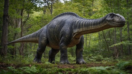 Obraz premium Diplodocus that walks in the forest