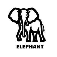 Elephant logo, symbol.