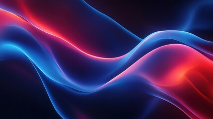 Neon glows and soft blur gradients on dark contrast background