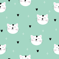 seamless pattern with cats