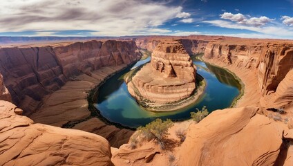 Horseshoe bend in page arizona united states.