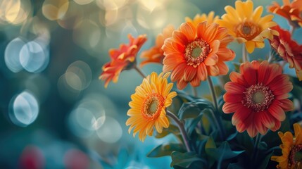 red and yellow flowers in spring