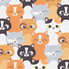 seamless pattern with cats