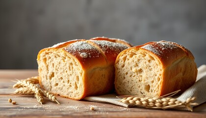 Isolated Artisanal Brown Wheat Kernels on Transparent Background