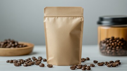 Coffee Beans and Packaging on Display