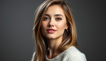 Fototapeta premium Isolated Portrait of a Cheerful Teenage Girl with a Grinning Face on Transparent Background