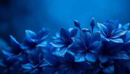 Elegant Blue and Gold Plant Foliage on Transparent Background
