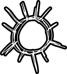 sun doodle vector silhouette