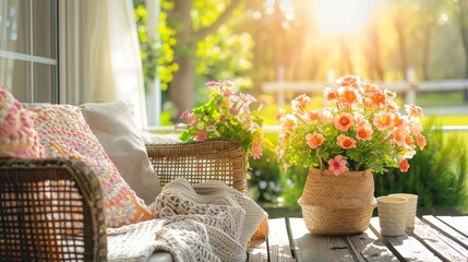 Explore the influence of summer on home life. How do seasonal changes affect indoor and outdoor home activities, including decorating, entertaining, and relaxation