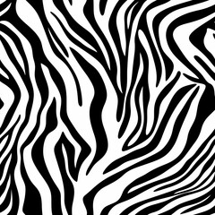 Bold black and white zebra stripe pattern. A seamless, high-contrast design that captures the wild essence of nature in a stylish, repeating tile.