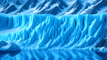 Icy Glacier background 3d wallpaper