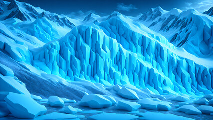 Icy Glacier background 3d wallpaper