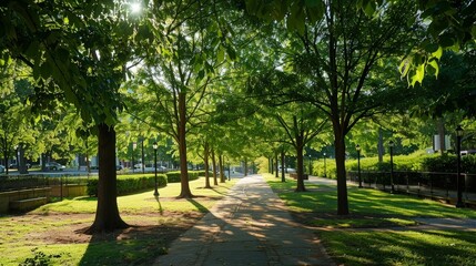 Obraz premium Explore the role of trees in community building. How do urban green spaces with trees foster social interactions, cultural activities, and community cohesion