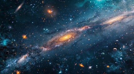 Fototapeta premium Explore the concept of outer space and its vastness. How do scientists and astronomers measure the distances between celestial objects and understand the scale of the universe