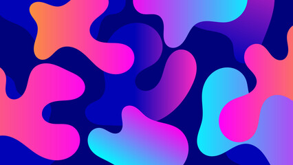 8K Fluid Gradient Modern Background Liquid Color Shapes Trendy Vibrant Blend Stroke