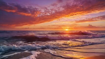 Fototapeta premium Sunset Over the Ocean