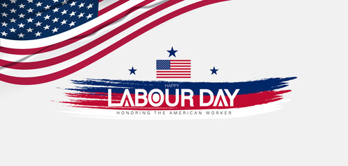 A vibrant illustration celebrating Labor Day, showcasing various