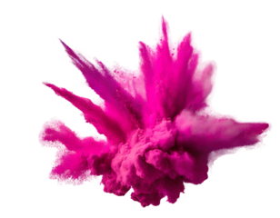 bright pink magenta holi paint color powder festival explosion Splash. Generative AI.