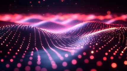 Fototapeta premium Abstract Red & Blue Lightscape, Futuristic Background