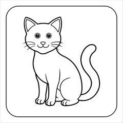 Modern Minimalistic Cat Drawing