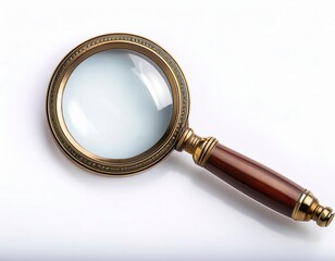 magnifying glass isolated on white background. Generated image