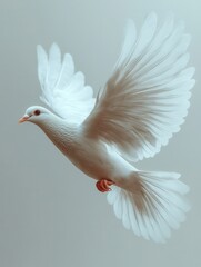 Obraz premium white dove isolated on background