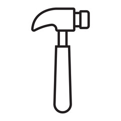 Hammer line icon.