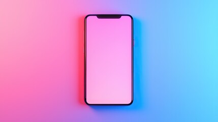 Sleek smartphone, floating display and neon accents, 3D illustration