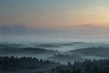 Serene Misty Abstract Gradient Background