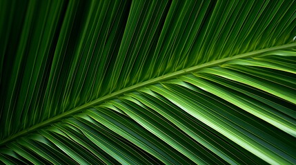 A photo of a close-up palm leaf
