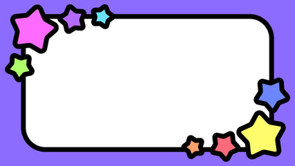 カラフルポップスター回答パネル調フレーム⭐︎