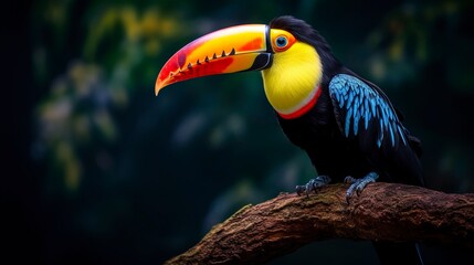 Obraz premium A photo of a colorful toucan