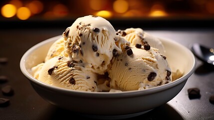 A photo of a cookie dough gelato