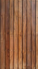 Fototapeta premium Wooden wall background with vertical slats, texture of natural wood paneling for interior design or backdrop. Wooden paneling wall. 
