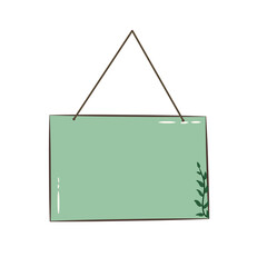Doodle hanging cork board or bulletin boards tag illustration that can be use for social media, sticker, wallpaper, decoration, etc. with aesthetic color