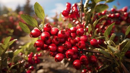 Obraz premium A photo of a cranberry bush