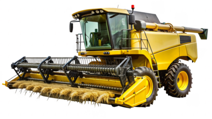 Combine Harvester on a transparent background.