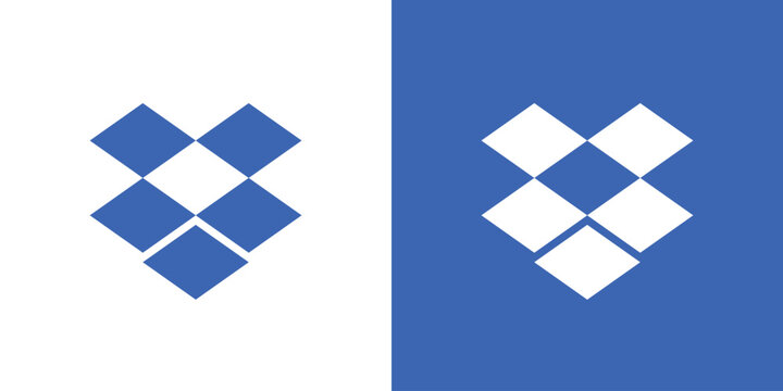 Vector Dropbox Icon Symbol Blue And White
