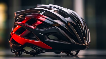 A photo of a cycling helmet