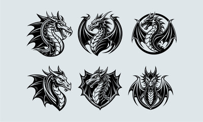 logo of dragon silhouette