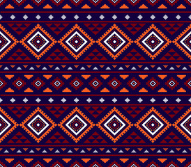 Ancient echoes Aztec geometric seamless patterns southwest Navajo Native American tribal ethnic colorful for textile printing